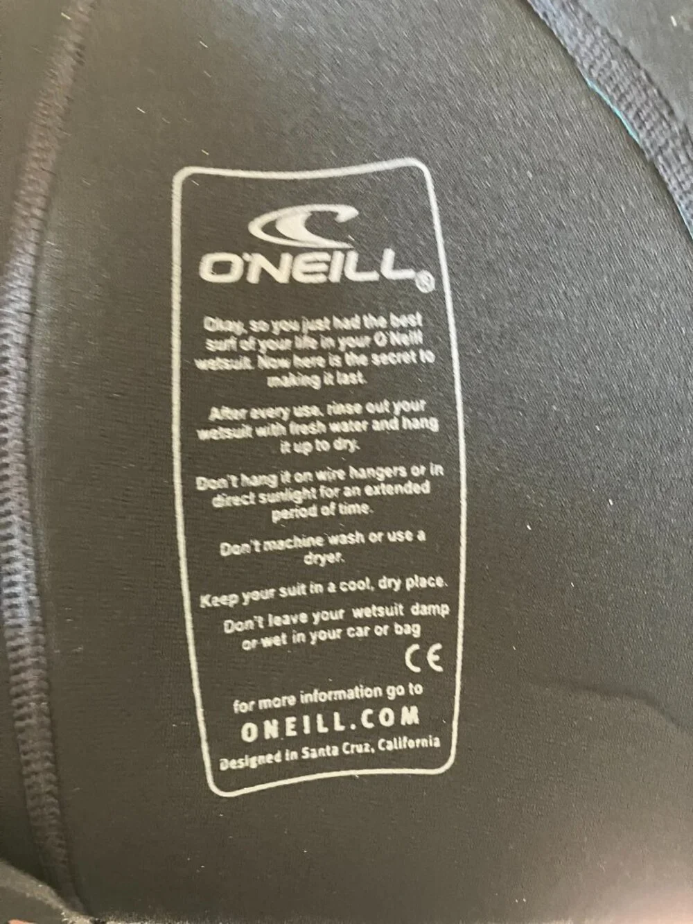 O’Neill Women’s Reactor-2 3/2mm Back Zip Full Wetsuit Size 10 Black Aqua